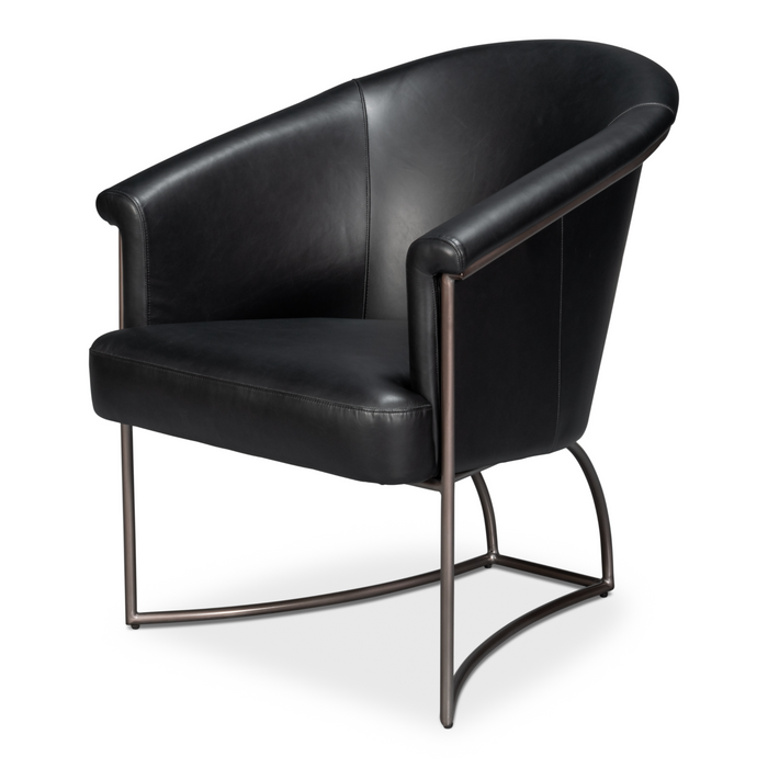 Sarreid Nagel Distilled Leather Chair