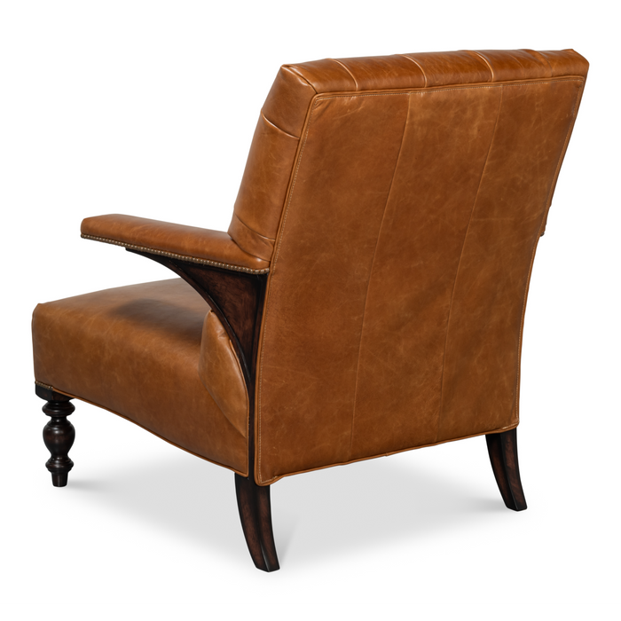 Sarreid Dawson Distilled Leather Chair