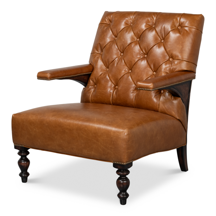 Sarreid Dawson Distilled Leather Chair