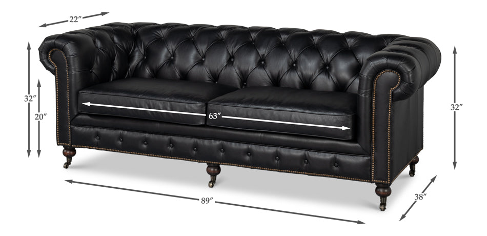 Sarreid Castered Chesterfield Sofa