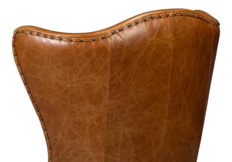 Sarreid Drake Distilled Leather Chair