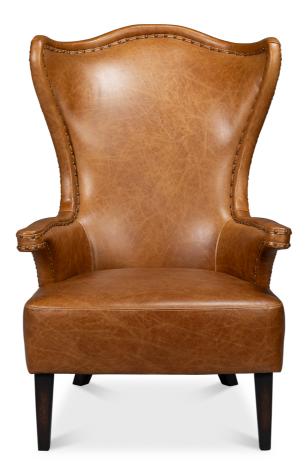 Sarreid Drake Distilled Leather Chair