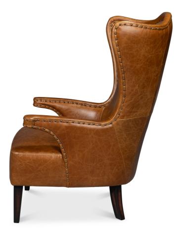 Sarreid Drake Distilled Leather Chair