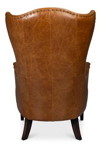 Sarreid Drake Distilled Leather Chair