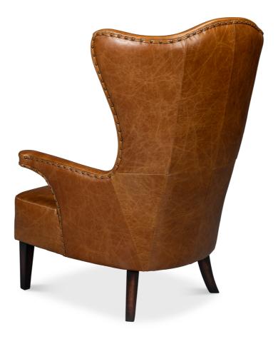 Sarreid Drake Distilled Leather Chair