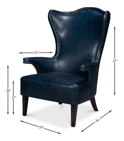 Sarreid Drake Distilled Leather Chair