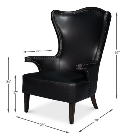 Sarreid Drake Distilled Leather Chair