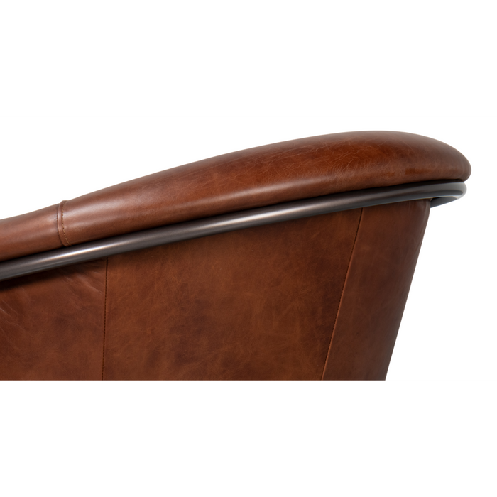 Sarreid  Nagel Distilled Leather Chair