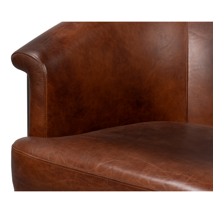 Sarreid  Nagel Distilled Leather Chair