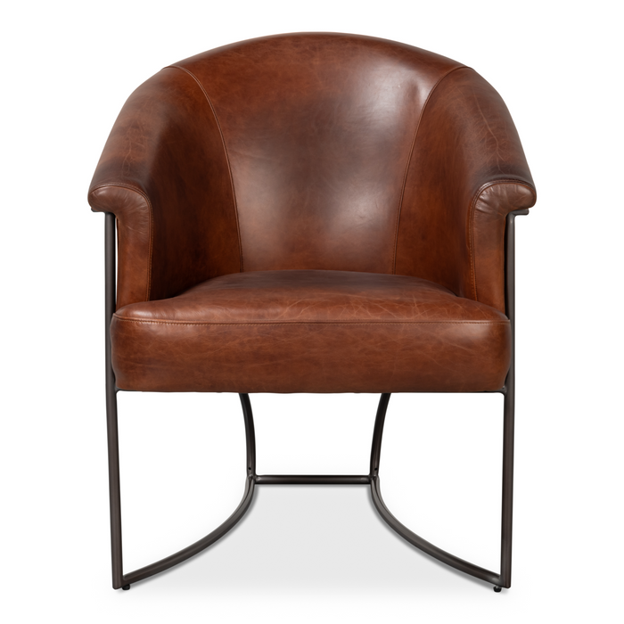 Sarreid  Nagel Distilled Leather Chair