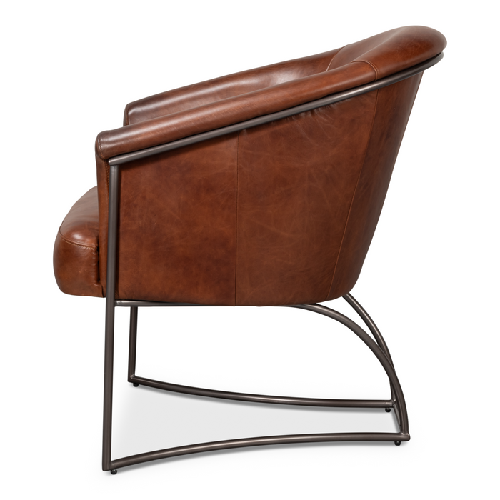 Sarreid  Nagel Distilled Leather Chair