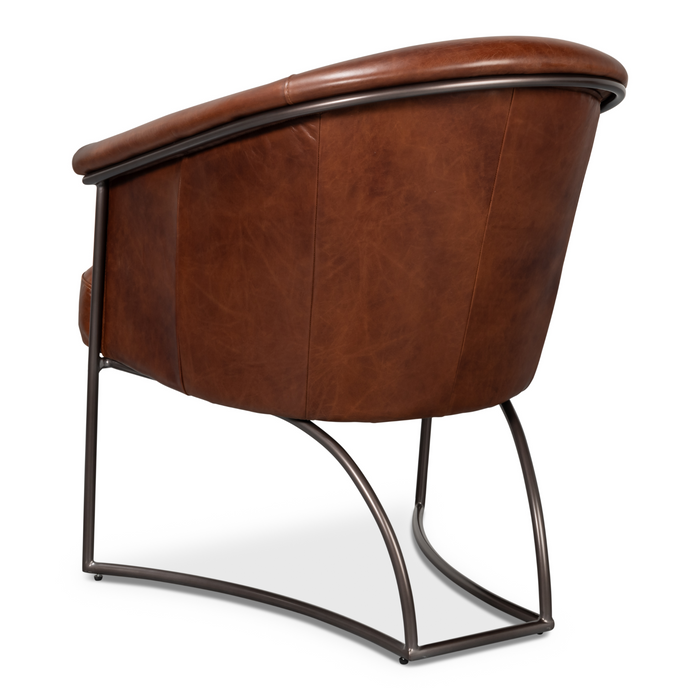 Sarreid  Nagel Distilled Leather Chair