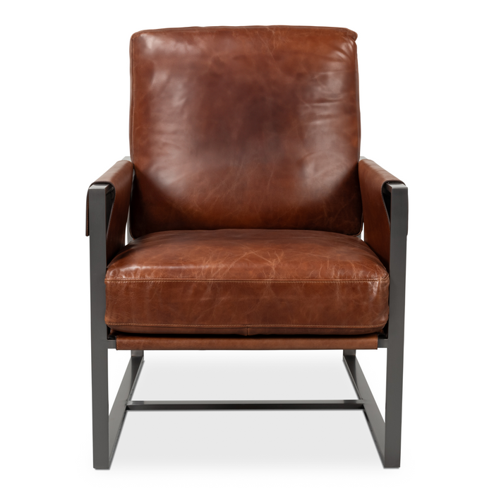 Sarreid Edmonds Distilled Leather Chair