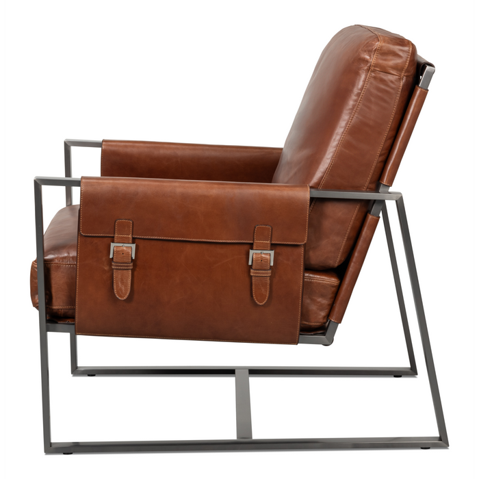 Sarreid Edmonds Distilled Leather Chair