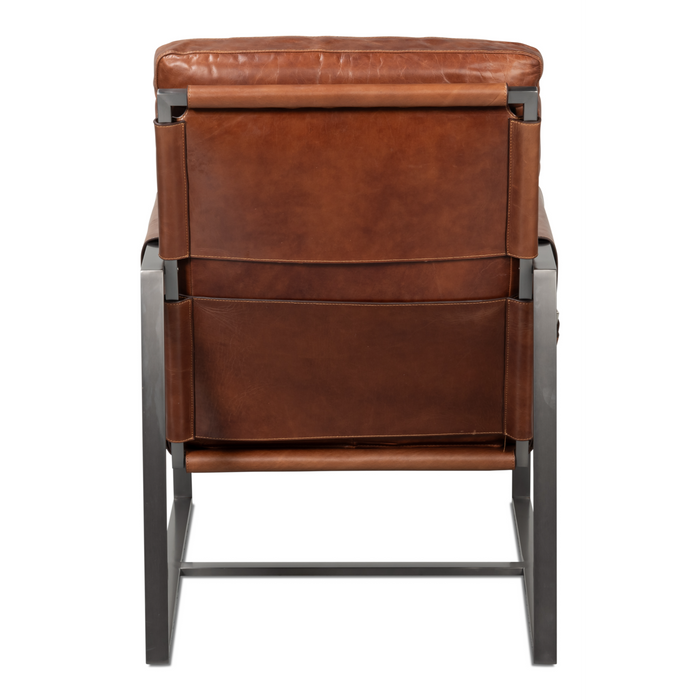 Sarreid Edmonds Distilled Leather Chair