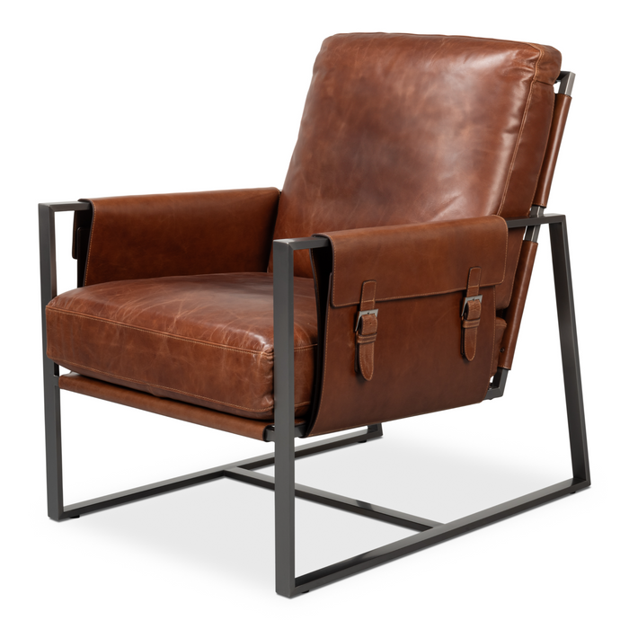 Sarreid Edmonds Distilled Leather Chair