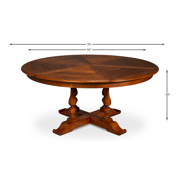 Sarreid Walnut Jupe Dining Table