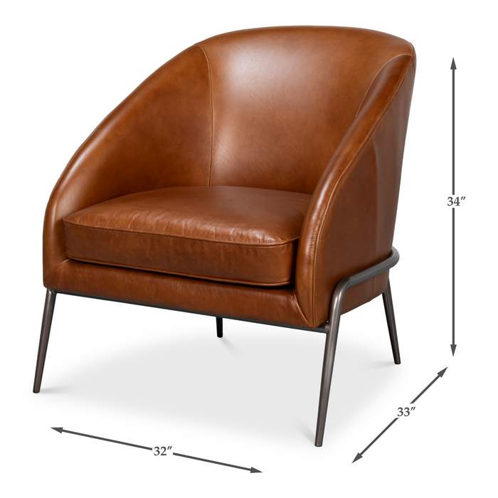 Sarreid Simmons Leather Chair