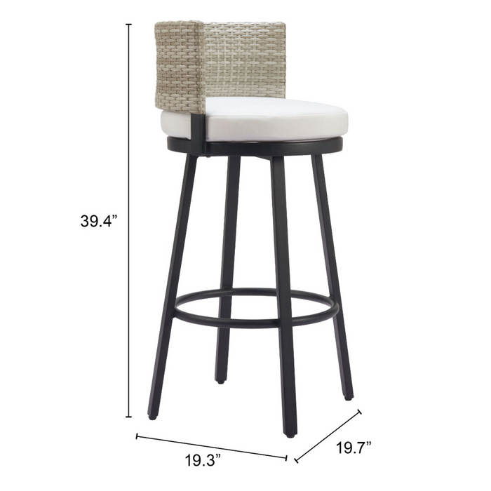 Zuo Modern Midnight Wave Barstool