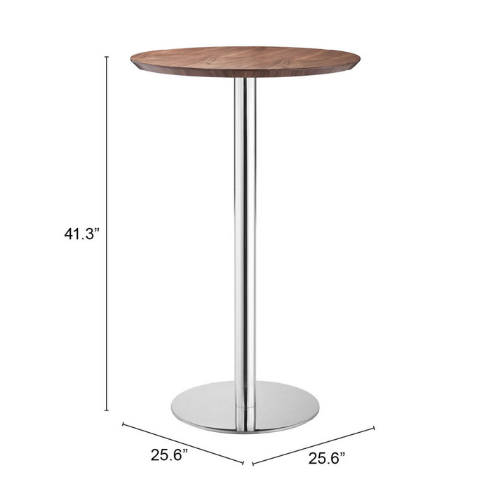 Zuo Modern Bergen Bar Table Walnut