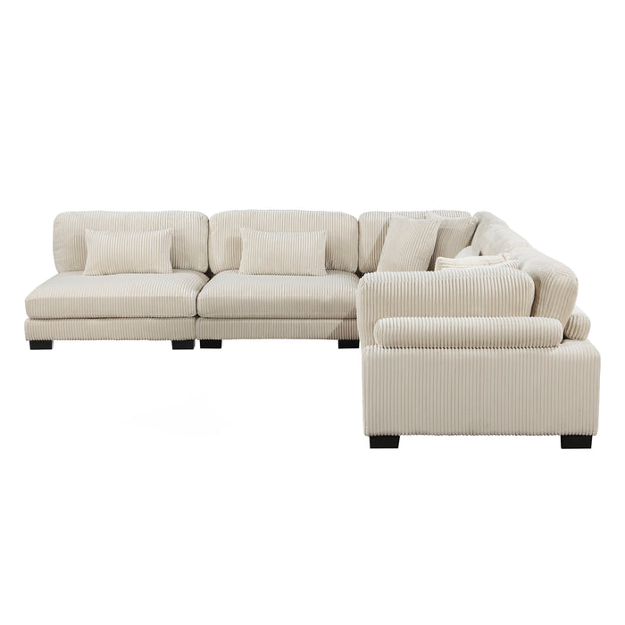 Homelegance Traverse 5-Piece Modular Sectional (7 Matching Pillows Included)