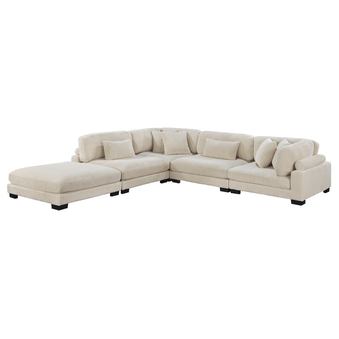 Homelegance Traverse 5-Piece Modular Sectional with Ottoman (6 Matching Pillows Included)