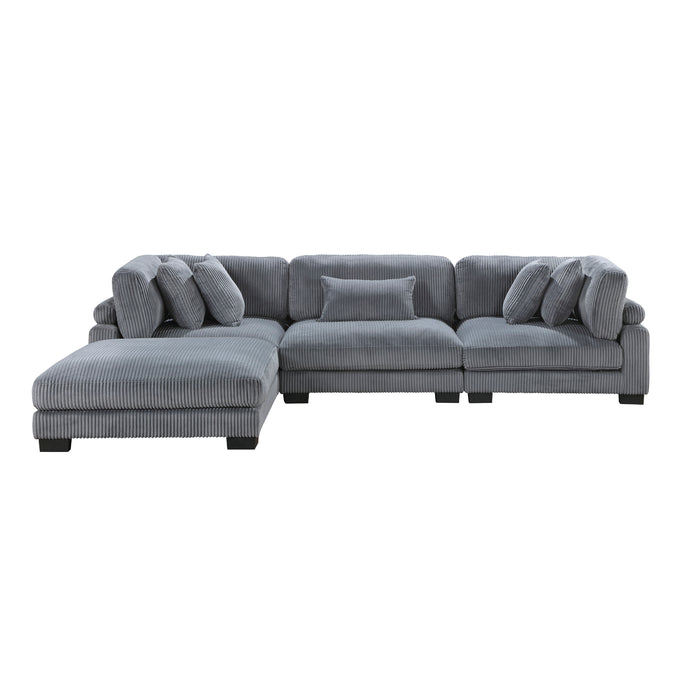 Homelegance Traverse 4-Piece Modular Sectional (6 Matching Pillows Included)