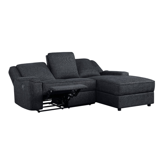 Homelegance Monterey 2-Piece Reclining Sectional with Right Chaise