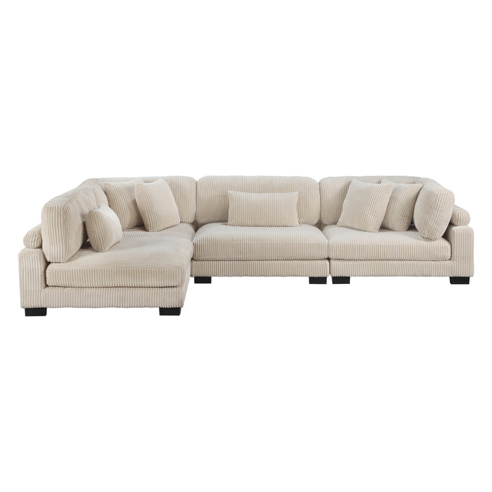 Homelegance Traverse 4-Piece Modular Sectional (6 Matching Pillows Included)