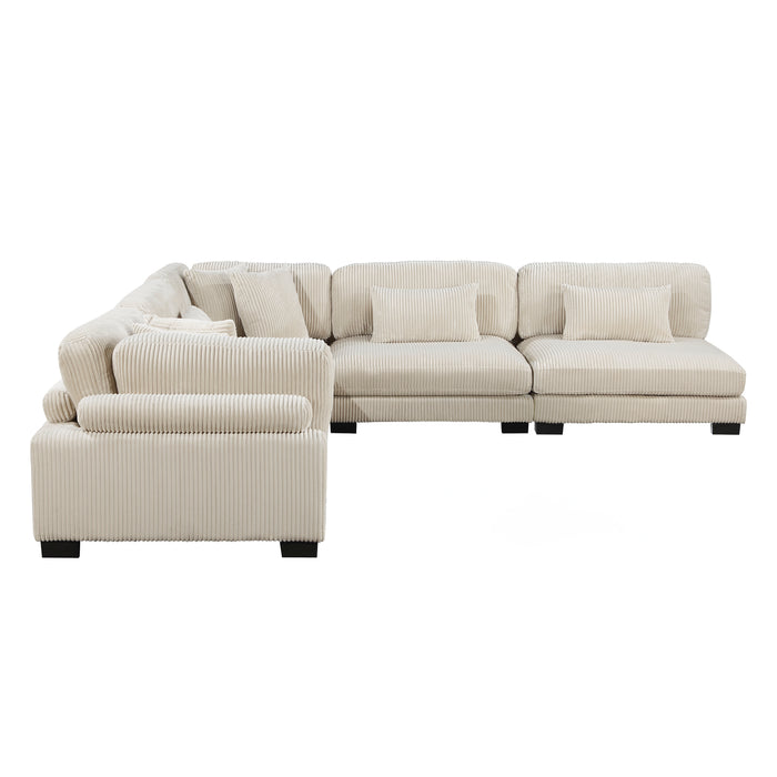 Homelegance Traverse 5-Piece Modular Sectional (7 Matching Pillows Included)