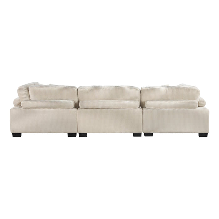 Homelegance Traverse 4-Piece Modular Sectional with Ottoman (5 Matching Pillows Included)