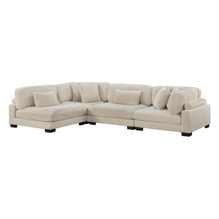 Homelegance Traverse 4-Piece Modular Sectional (6 Matching Pillows Included)