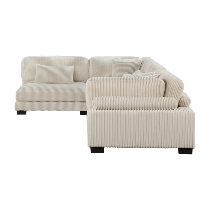 Homelegance Traverse 4-Piece Modular Sectional (6 Matching Pillows Included)