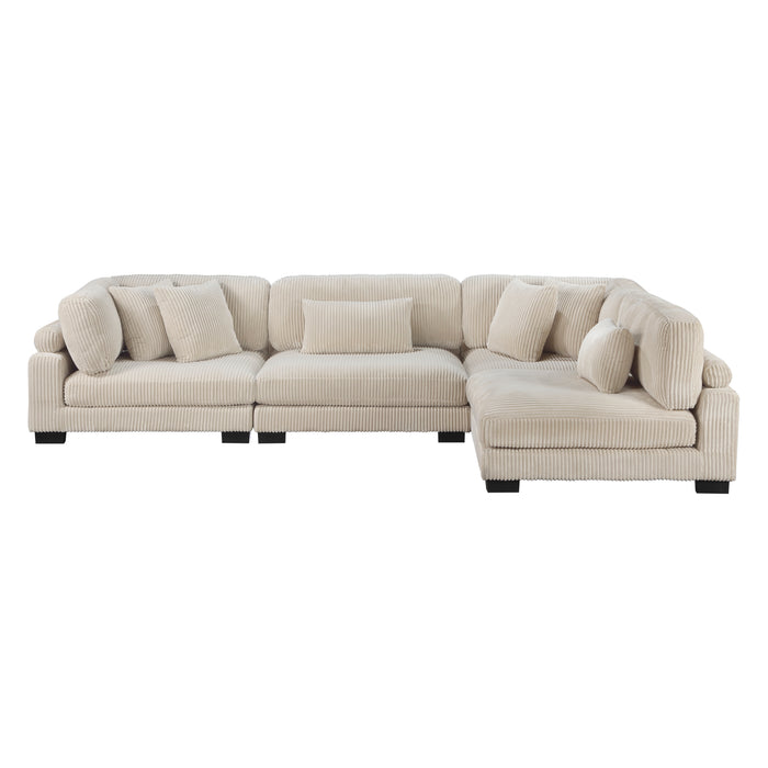 Homelegance Traverse 4-Piece Modular Sectional (6 Matching Pillows Included)