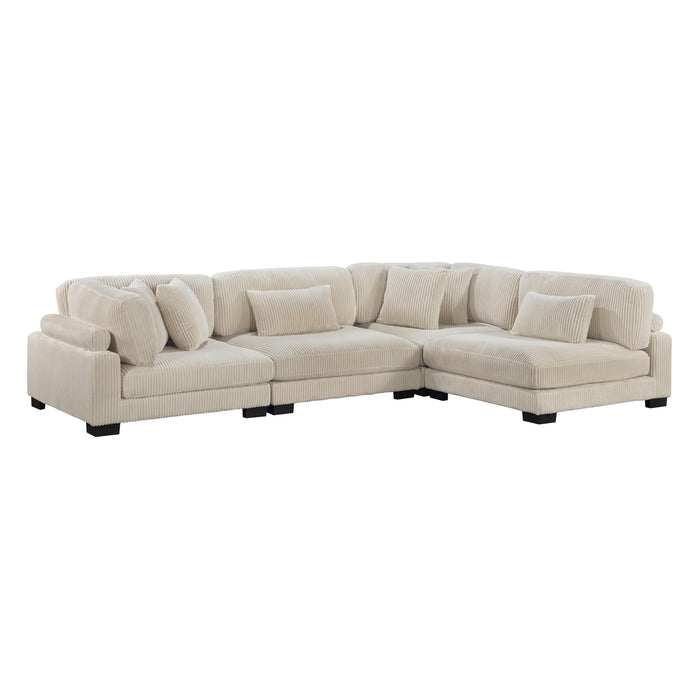 Homelegance Traverse 4-Piece Modular Sectional (6 Matching Pillows Included)