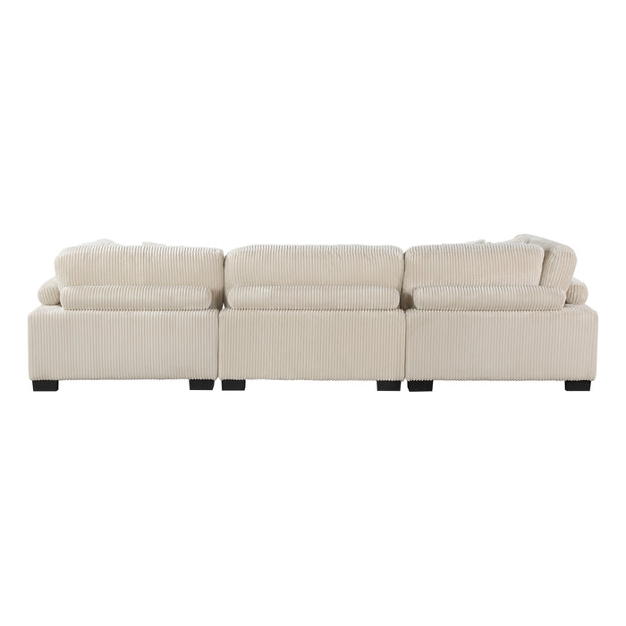 Homelegance Traverse 4-Piece Modular Sectional with Ottoman (5 Matching Pillows Included)