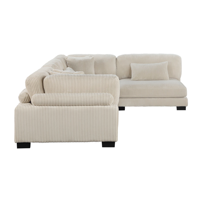 Homelegance Traverse 4-Piece Modular Sectional (6 Matching Pillows Included)