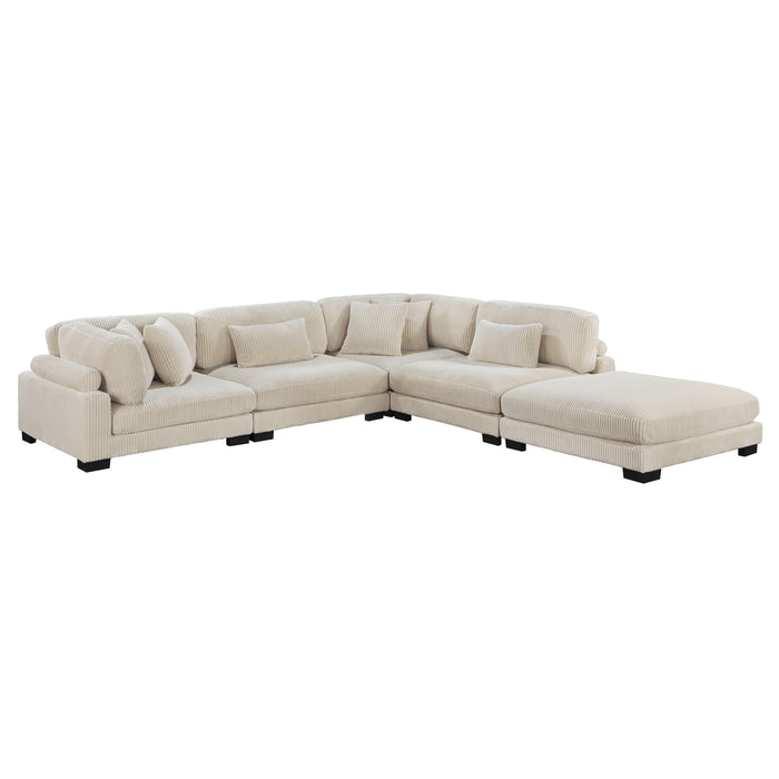 Homelegance Traverse 5-Piece Modular Sectional with Ottoman (6 Matching Pillows Included)