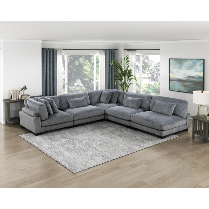 Homelegance Traverse 5-Piece Modular Sectional (7 Matching Pillows Included)