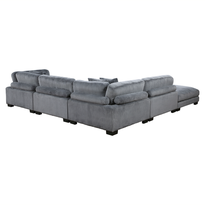 Homelegance Traverse 5-Piece Modular Sectional with Ottoman (6 Matching Pillows Included)