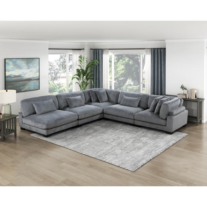 Homelegance Traverse 5-Piece Modular Sectional (7 Matching Pillows Included)