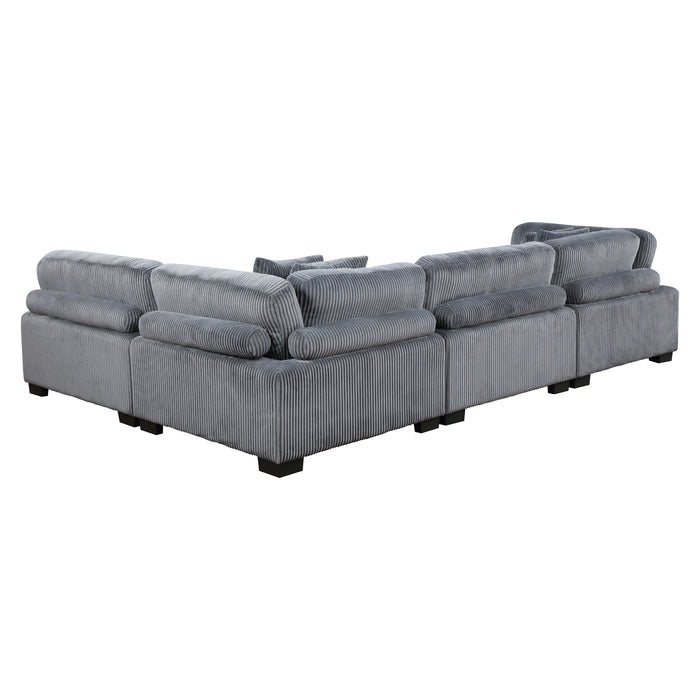 Homelegance Traverse 4-Piece Modular Sectional (6 Matching Pillows Included)