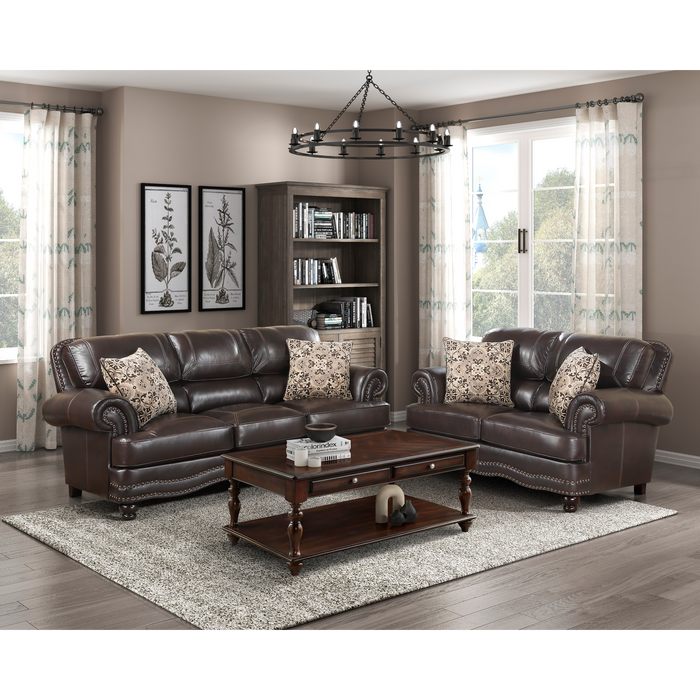 Homelegance Milford Loveseat (2 Decorative Pillows Included)