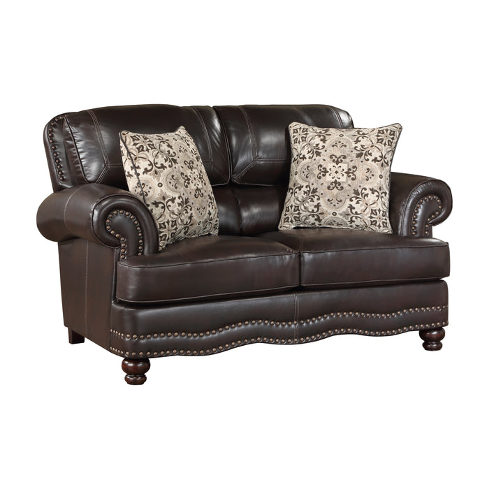 Homelegance Milford Loveseat (2 Decorative Pillows Included)