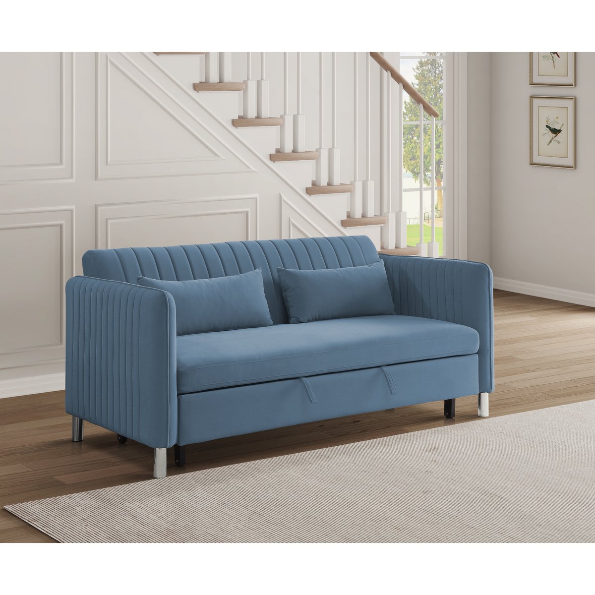 Homelegance Greenway Convertible Studio Sofa with Pull-out Bed (2 Lumb ...