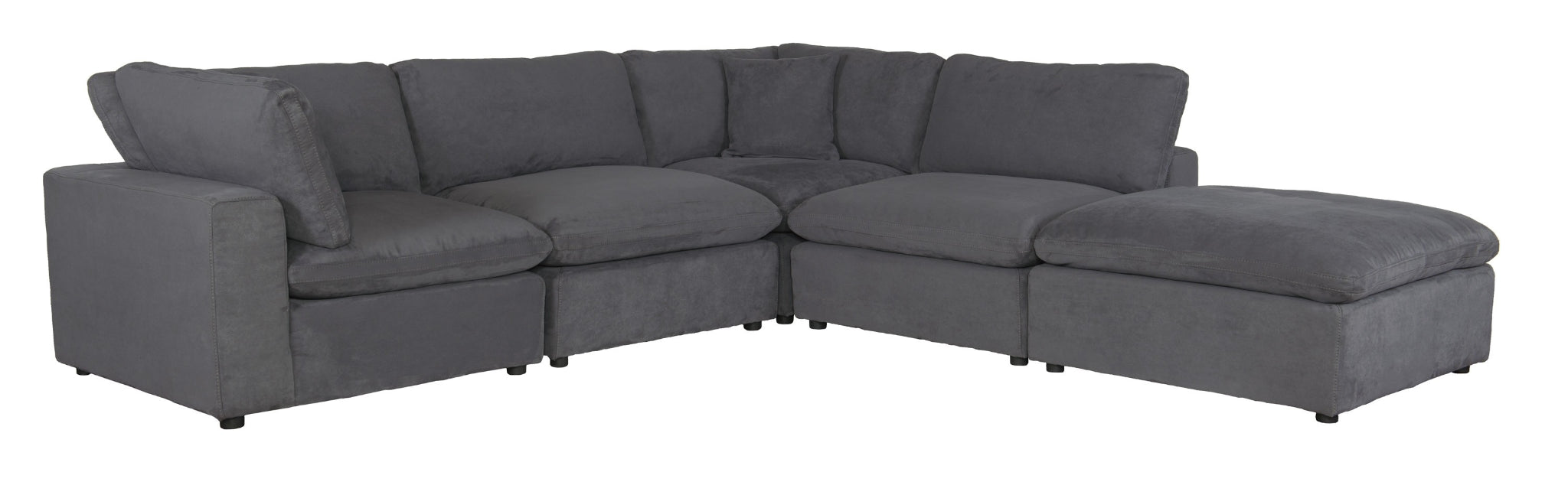 Homelegance Guthrie 5-Piece Modular Sectional with Ottoman (2 Matching Pillows Included)