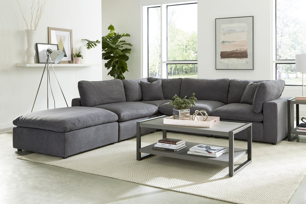 Homelegance Guthrie 5-Piece Modular Sectional with Ottoman (2 Matching Pillows Included)