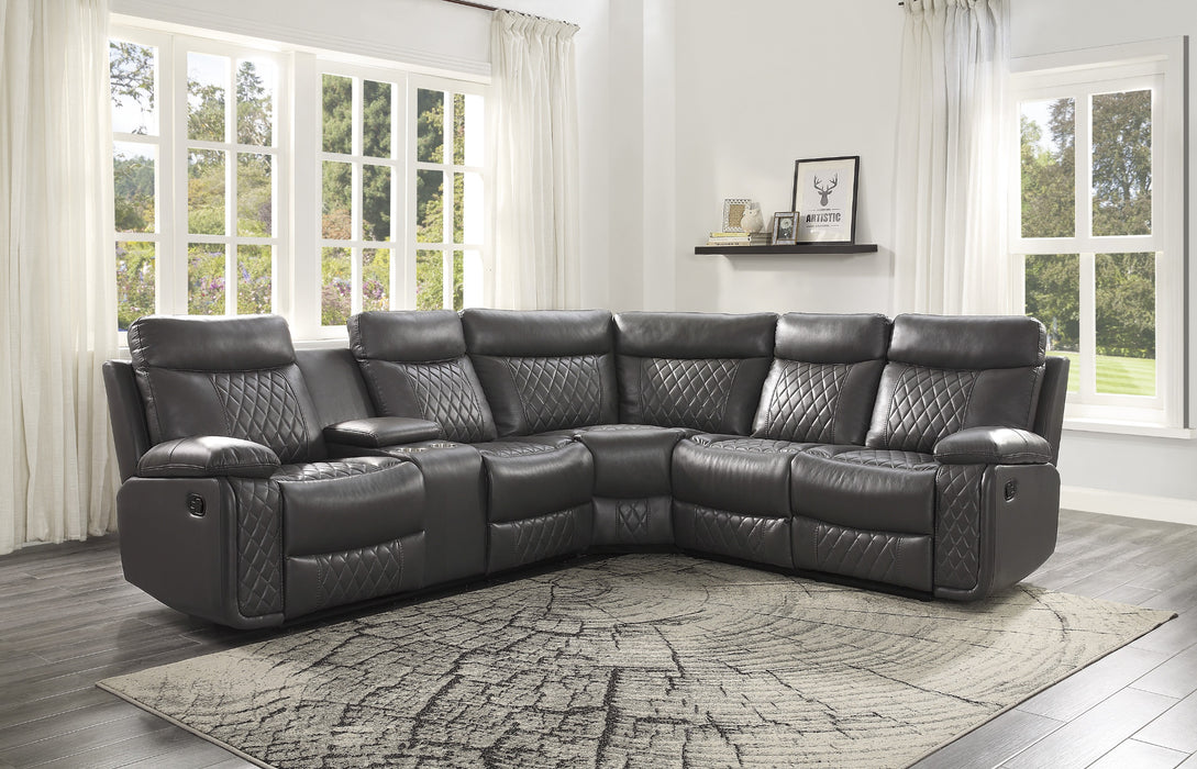 Homelegance Socorro 3-Piece Reclining Sectional with Left Console