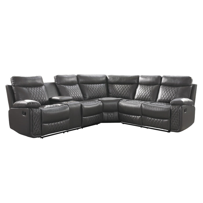 Homelegance Socorro 3-Piece Reclining Sectional with Left Console