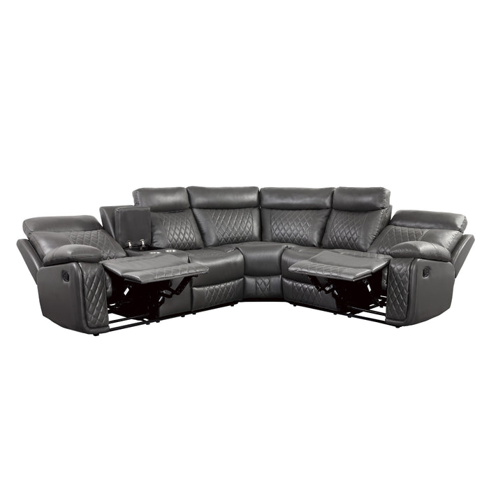 Homelegance Socorro 3-Piece Reclining Sectional with Left Console